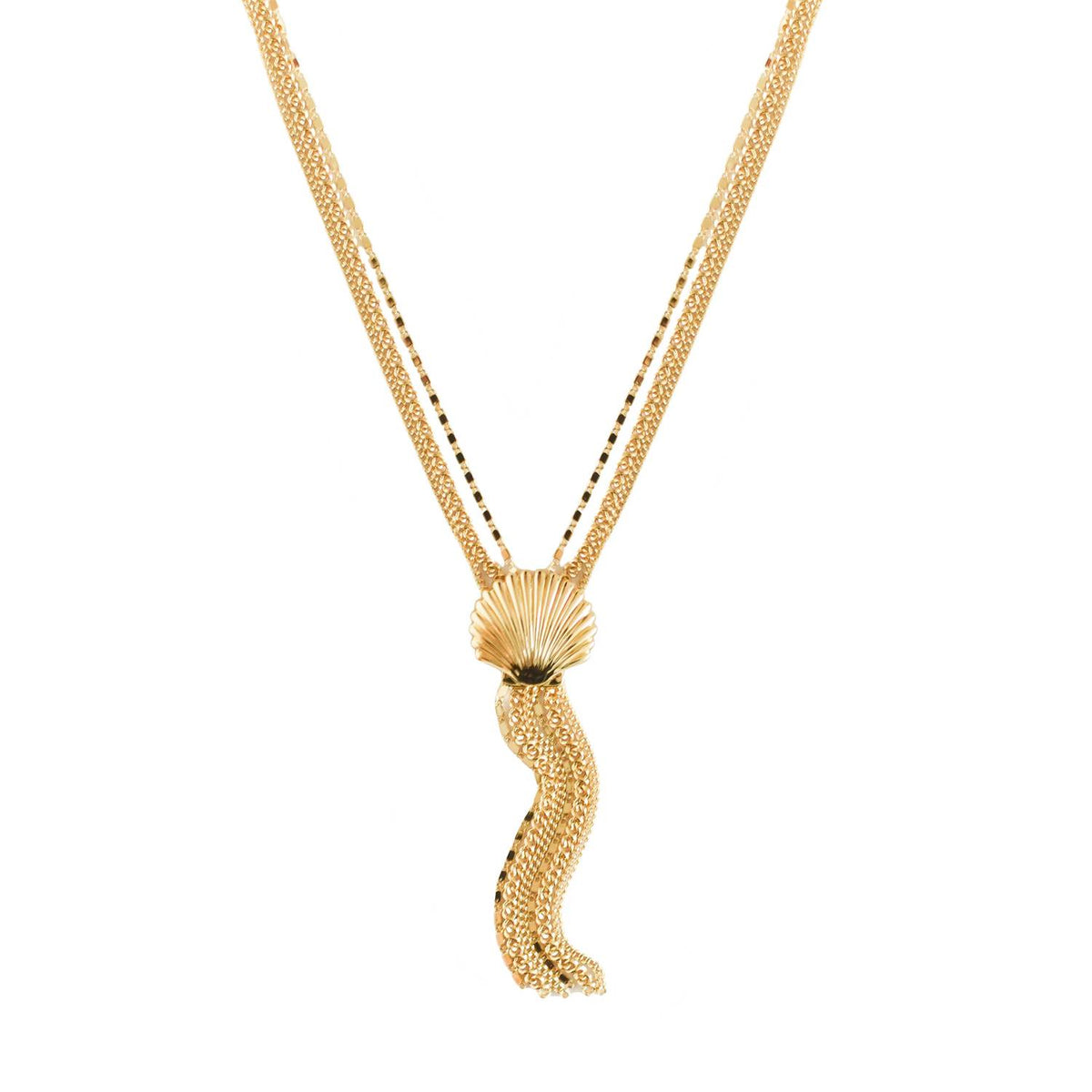 Adriana Pappas - Women's Scallop Shell Lariat Necklace