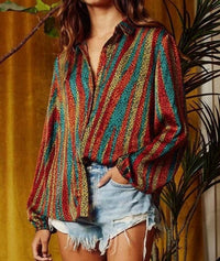 Bucketlist - Melanie Leopard Print Blouse