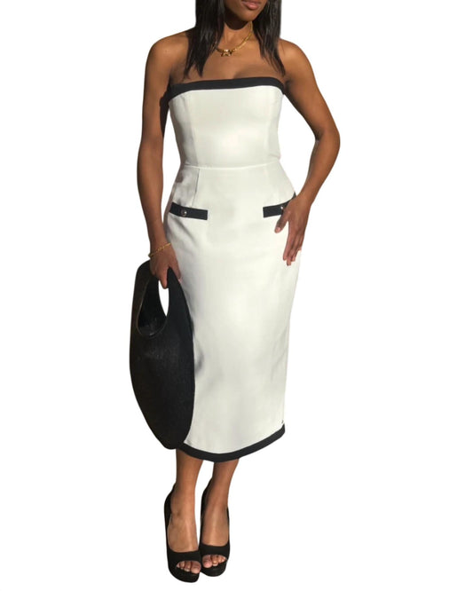 Amanda Uprichard - Strapless Martini Midi Dress