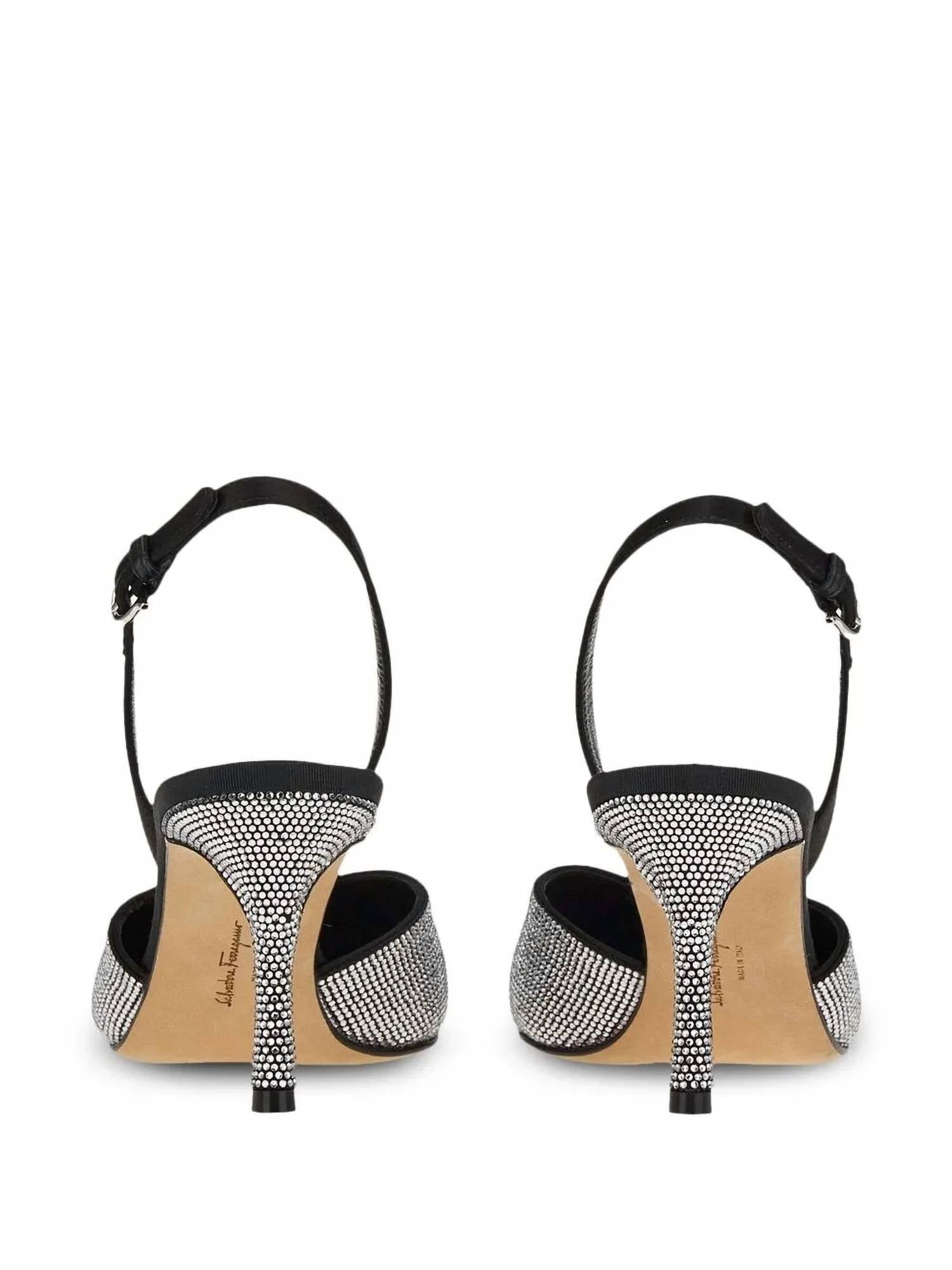 Salvatore Ferragamo - Women's Crystal Embellished Slingback Pumps