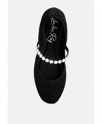 Rag Company - Women's Pearl Embellished Ballerina Flats