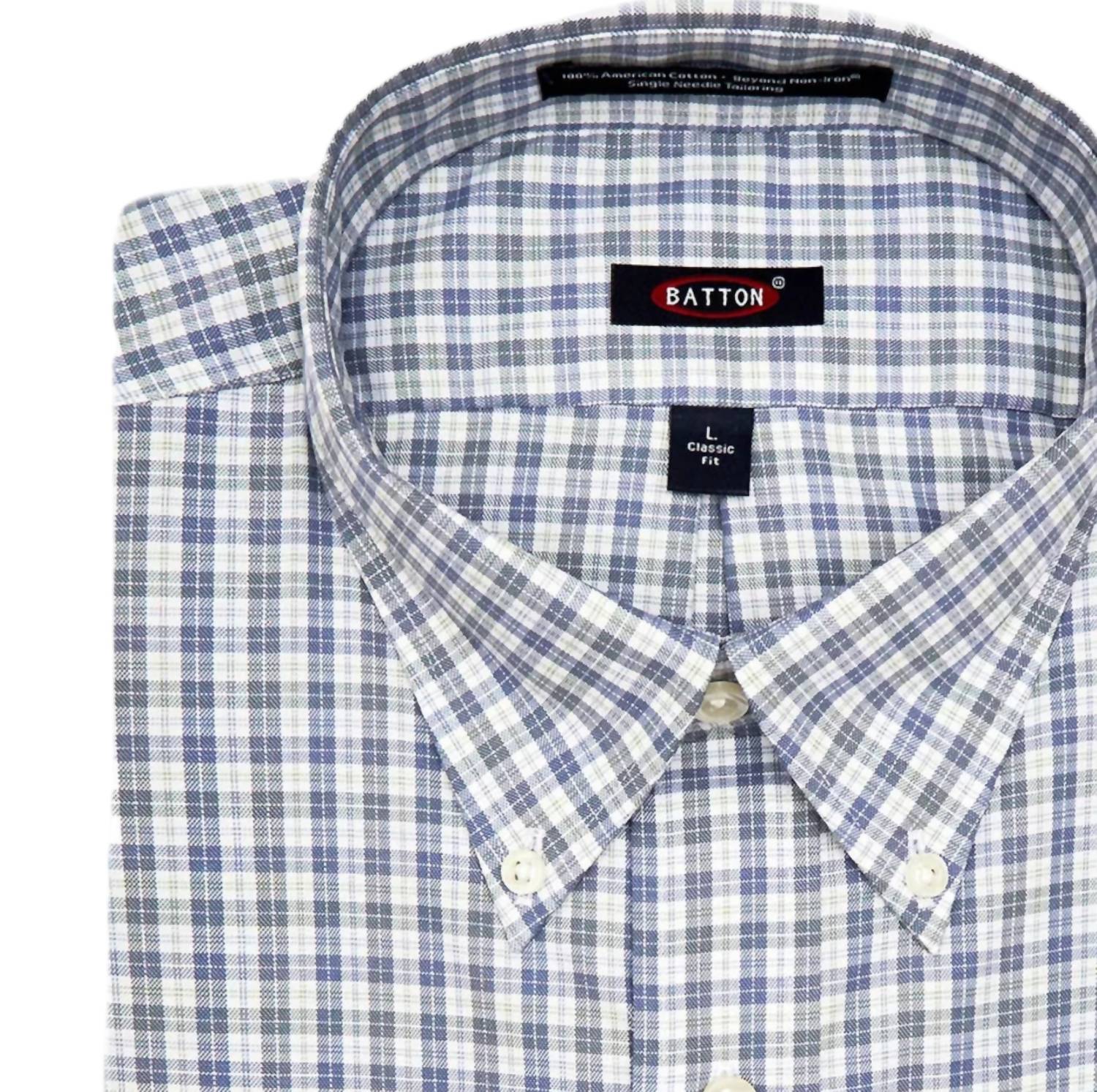 Batton - Men's Cotton Long Sleeve Sport Shirt