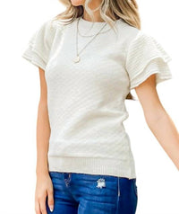 And The Why - Beautiful Mind Frill Sleeve Sweater