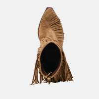 Dolce Vita Women's Torey Fringe Bootie in chestnut suede - women's shoe - view 6