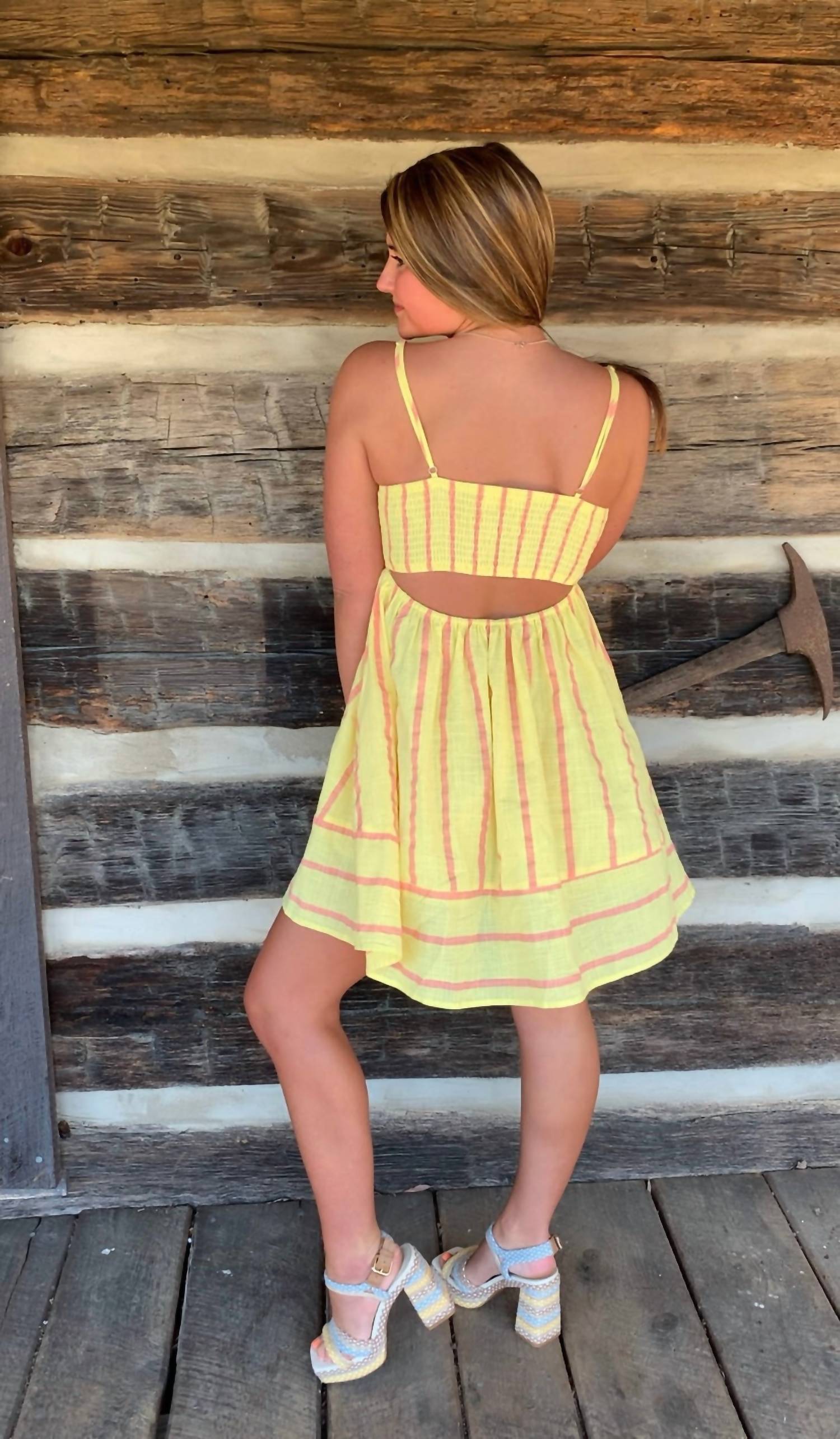 By Together - Striped Lemonade Mini Dress