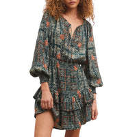 Z Supply Women's Jo Printed Mini Dress in calypso green - women's blouse