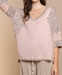 POL Fearless Perfect Knit Top in mauve - women's sweater