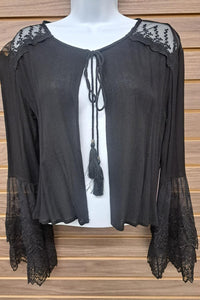 Onetheland - Women's Lace Tied Cardigan