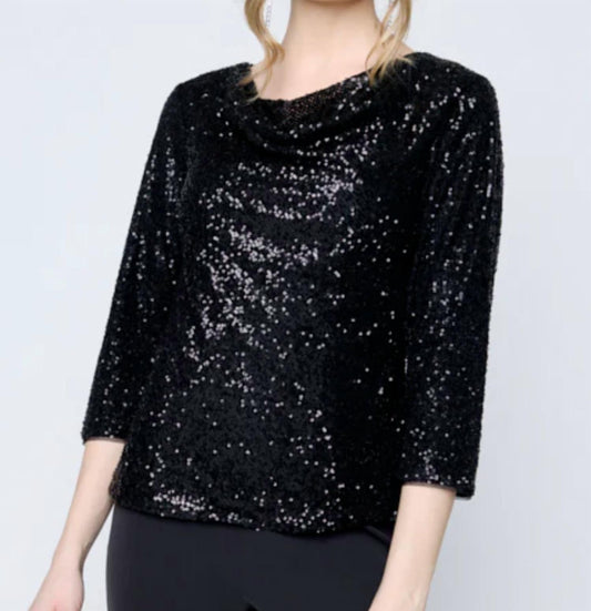 Carre Noir - Sequin Shimmer Top