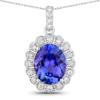 Diana M Jewels - Women's Oval Natural Tanzanite Pendant Necklace (2.93 Ct) - Signature