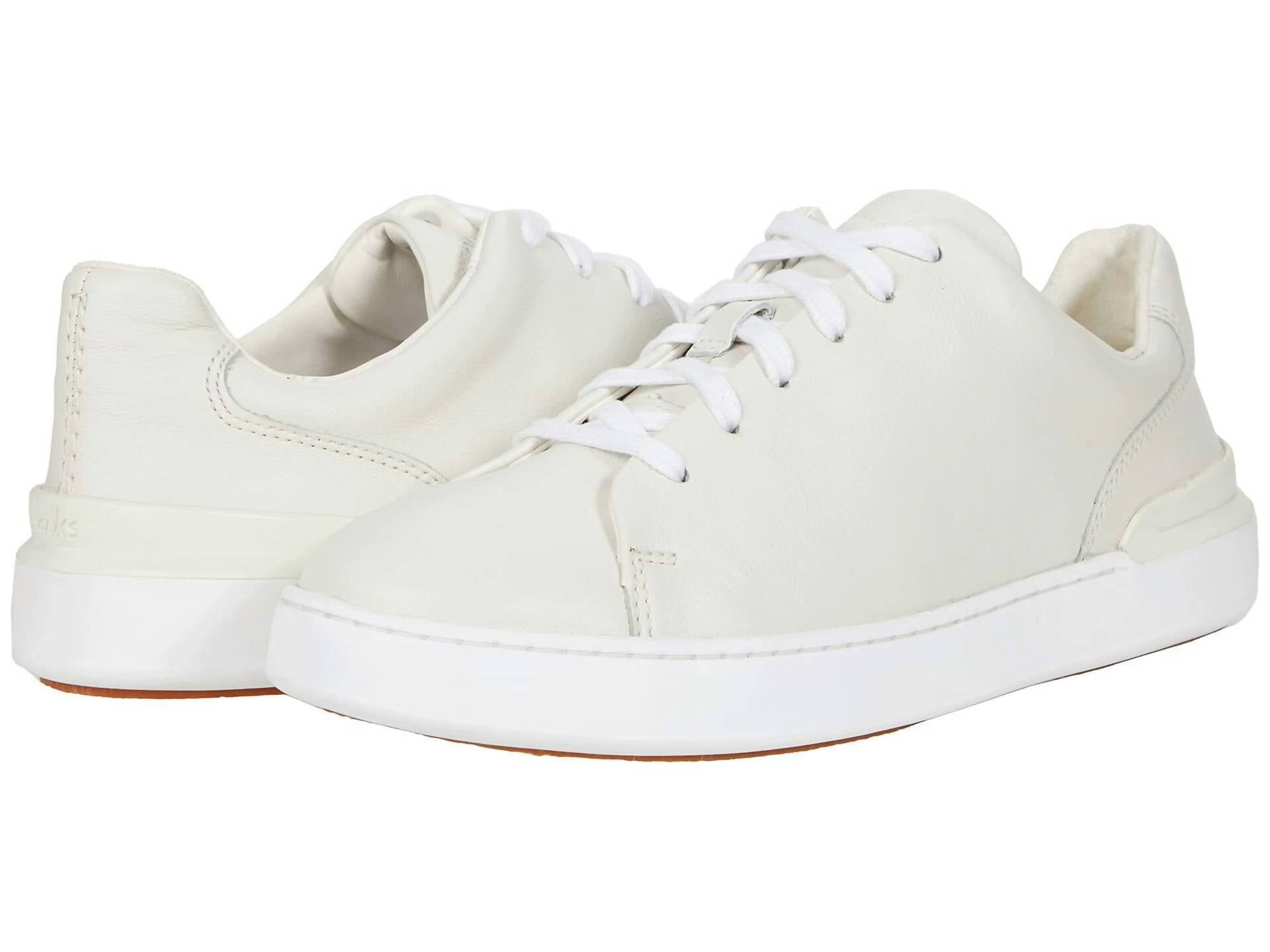 Clarks Men's Courtlite Lace Leather 7 Ee Sneaker in white - men's sneaker