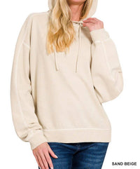 Zenana - French Terry Pigment Dye Hoodie