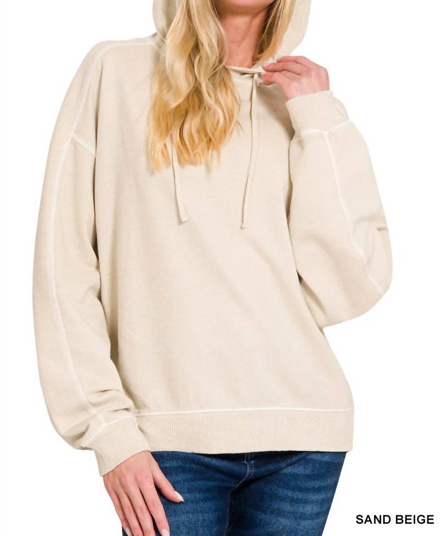 Zenana - French Terry Pigment Dye Hoodie