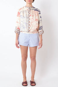 La Prestic Ouiston - Boop Pinstriped Cotton Shorts