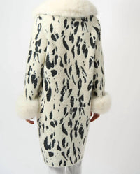 Joseph Ribkoff - Animal Print Faux Fur Coat