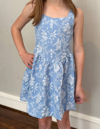 Flowers By Zoe - Girl's Floral Jacquard Dress