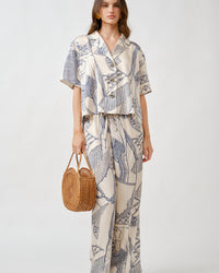 Maude Club Women's Kimpton Top in rope print - women's shirt - alternate view