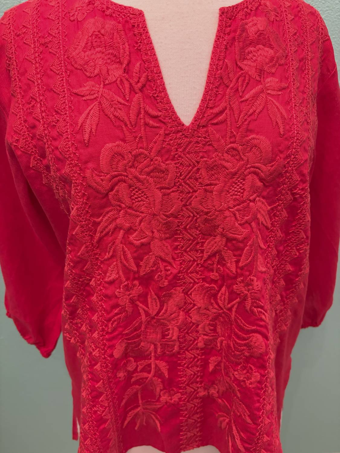 Johnny Was - Camille Split Neck Linen Blouse-ski Patrol