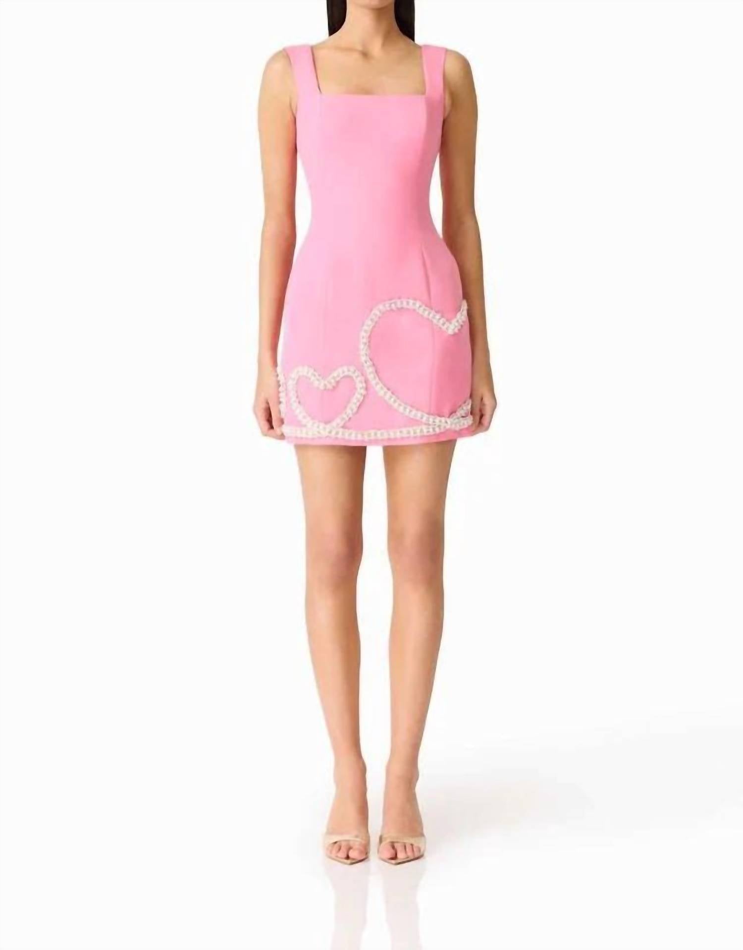 ELLIATT Nolana Mini Dress in pink - women's dress - detail view