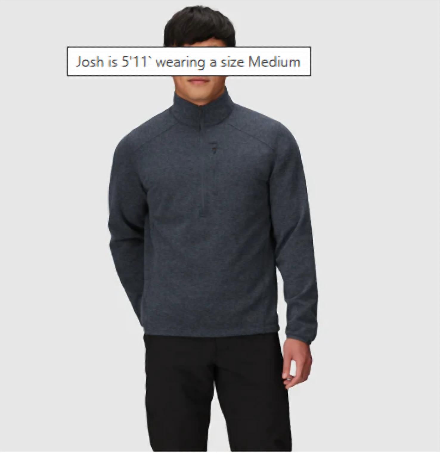 OUTDOOR RESEARCH Crescent Fleece 1/2 Zip Pullover in storm heather - men's shirt