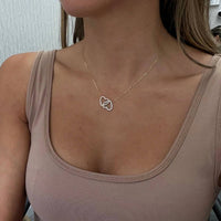 Diana M Jewels - 0.35 Cts Double Heart Diamond Pendant