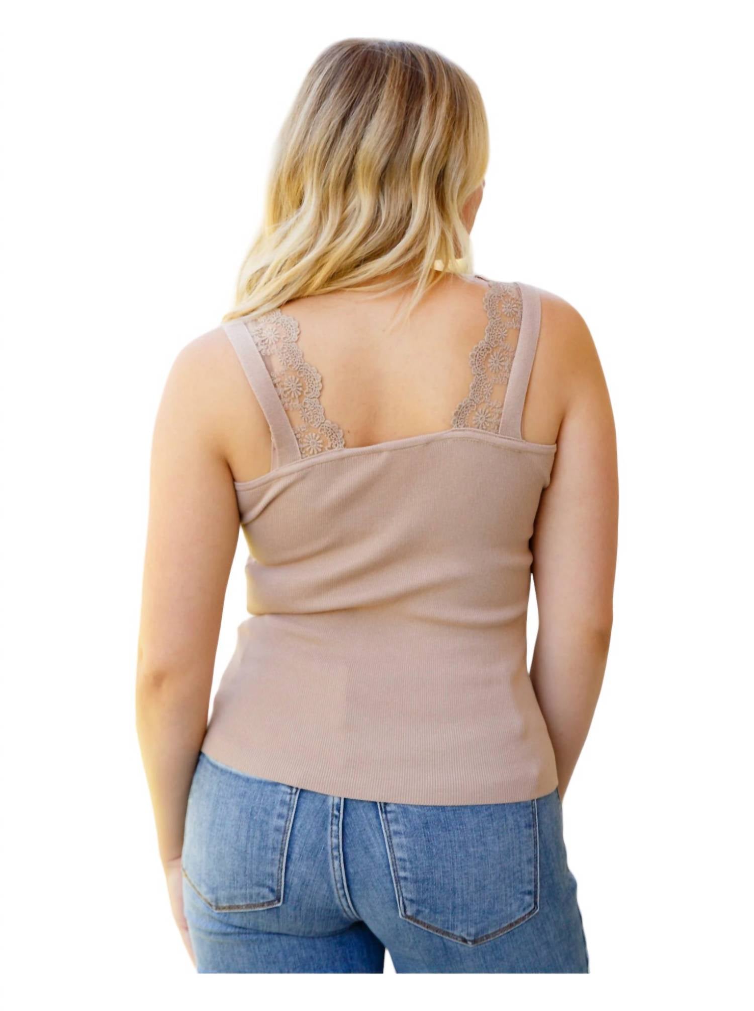 Bibi - I Can Love You Better Lace Tank Top