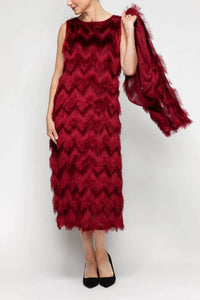 Ic Collection - Fringe Dress With Jacket