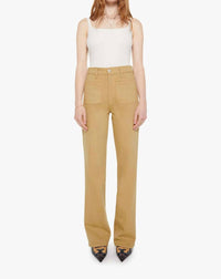 Mother High Waisted Patch Pocket Bookie Sneak Jeans in latte - women's jeans