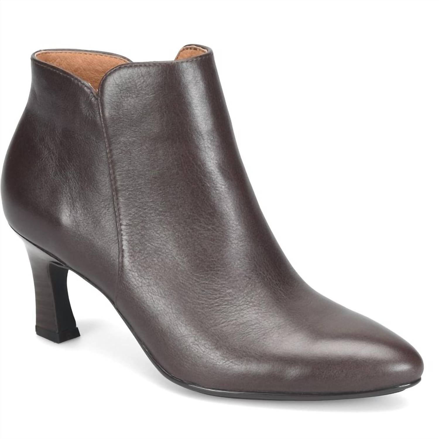 Sofft Women's Sasha Bootie in chocolate brown - women's shoe