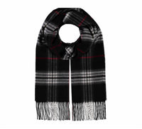 FRAAS Cashmink Scarf in black plaid - women's scarf