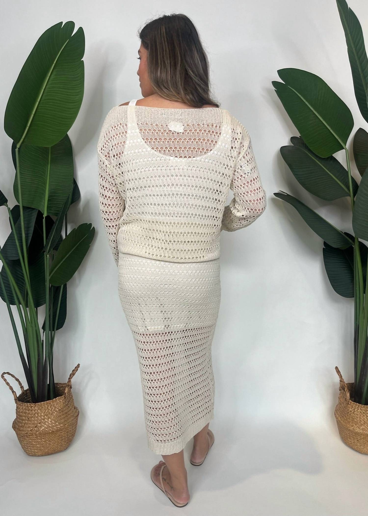 Kld. Signature - Open Knit Midi Skirt