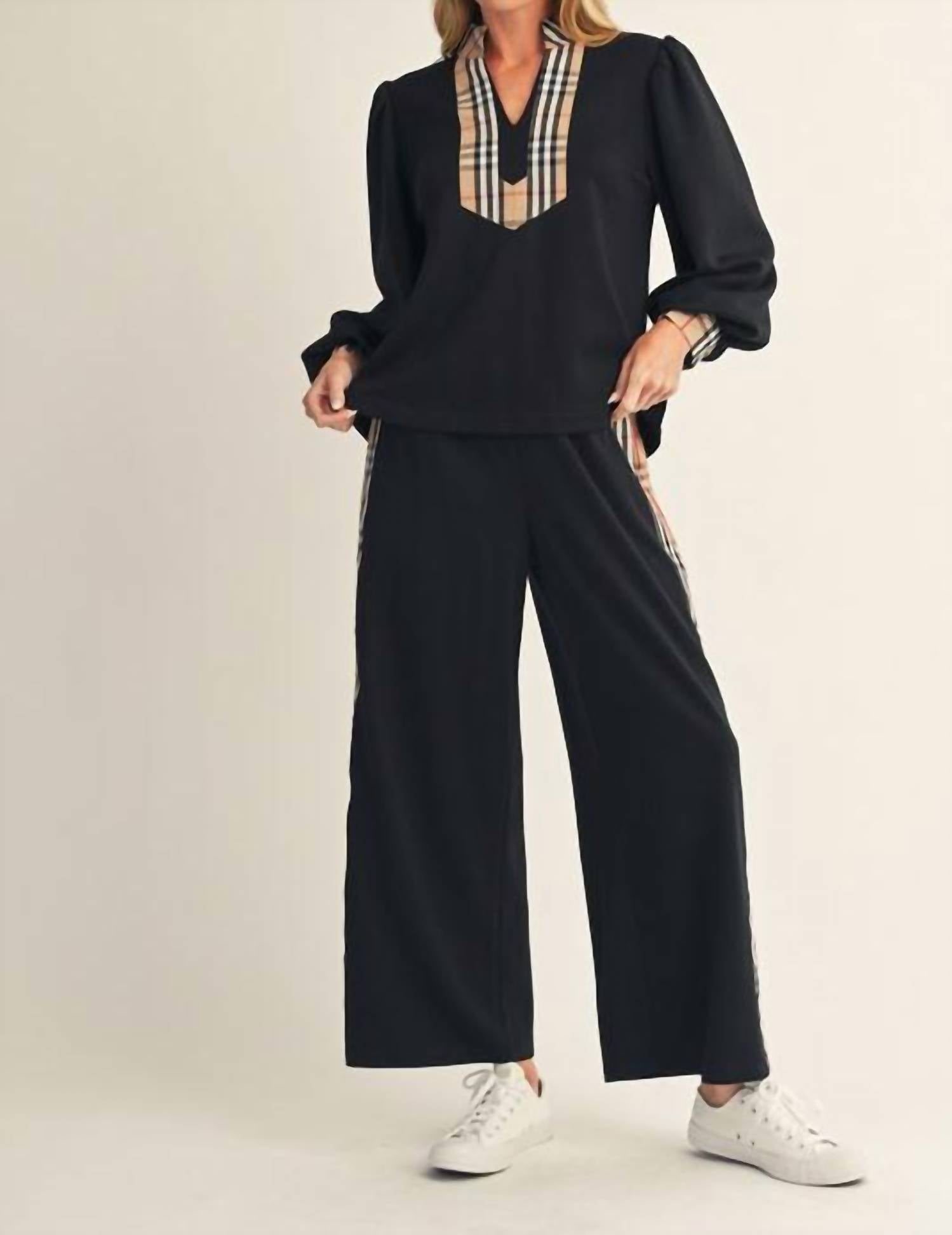 Jodifl - Elastic Waist Wide Leg Sweatpant