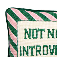 Peking Handicraft - Unisex Not Now I'm Introverting Pillow