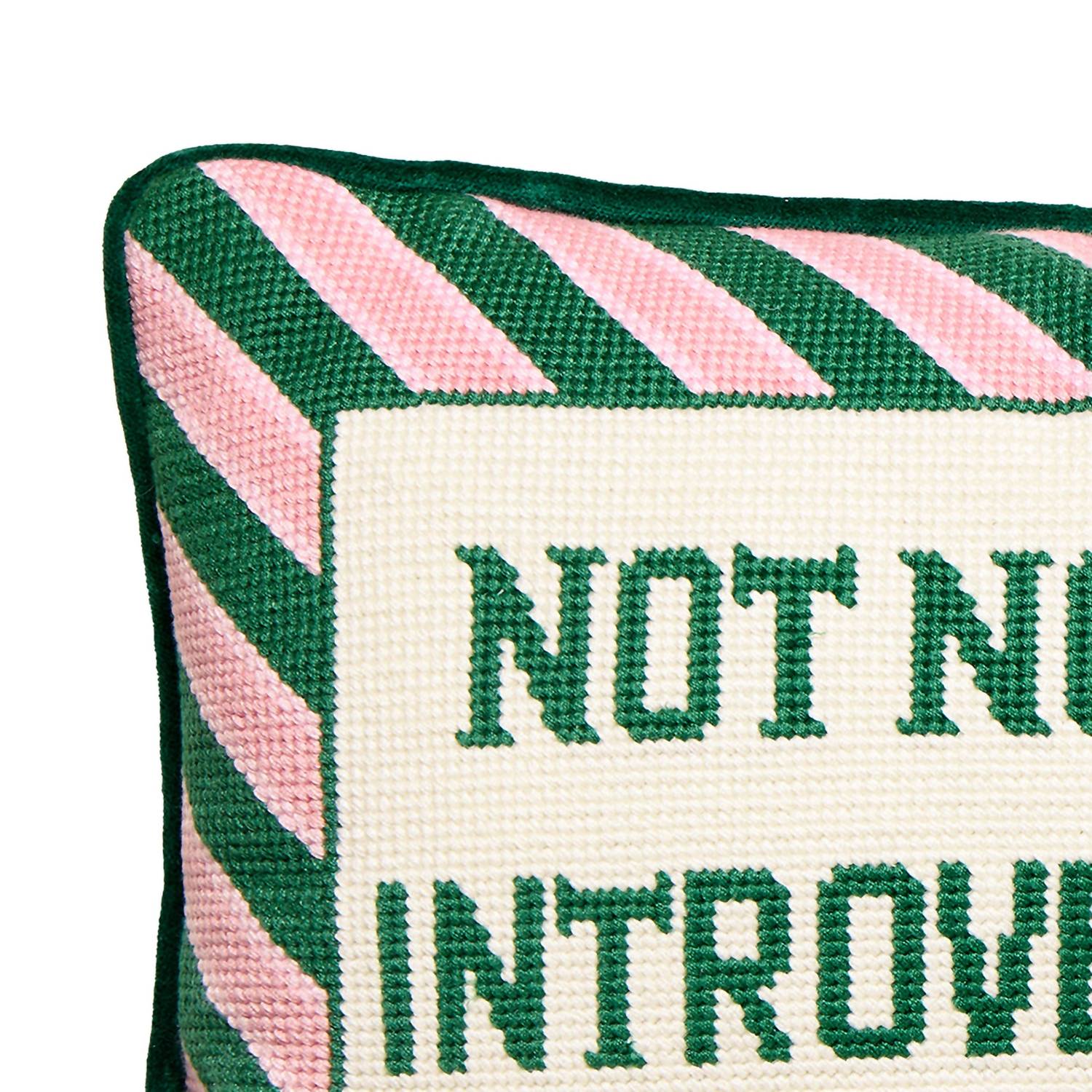Peking Handicraft - Unisex Not Now I'm Introverting Pillow