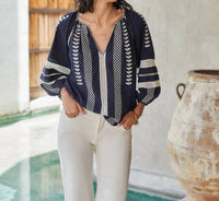Karen Kane - Nora Embroidered Peasant Top
