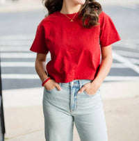 Gameday Social - Arkansas Heavyweight Crop Tee