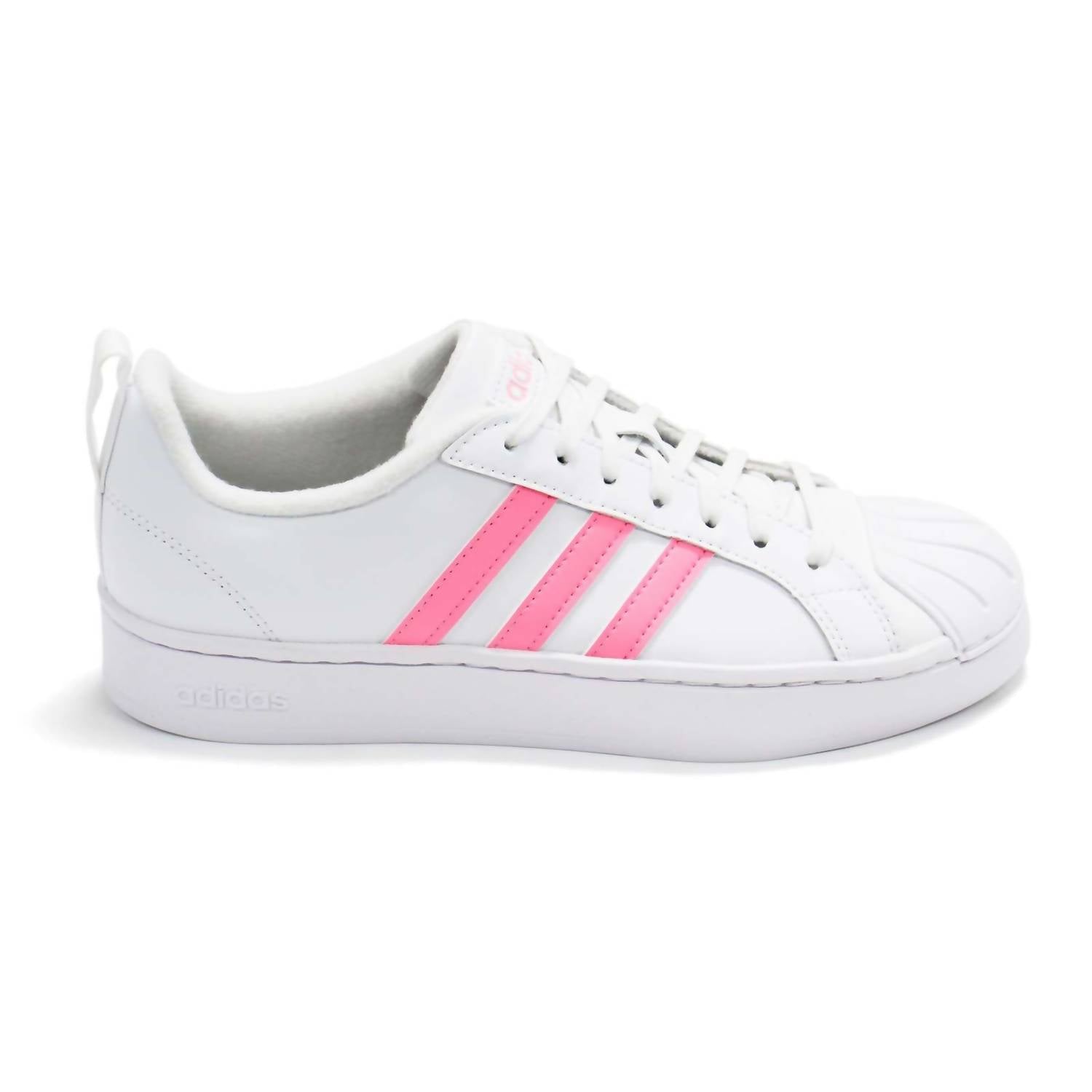 adidas Girl's Streetcheck Lace-up Sneakers in white - kids' sneaker - detail view