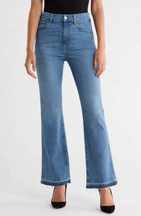 Etica - Willow High Waist Release Hem Ankle Slim Bootcut Jeans