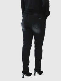 Frank Lyman - Diamante Woven Denim Pant