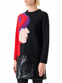 Akris Punto - Francoise Hardy Graphic Virgin Wool-cashmere Sweater