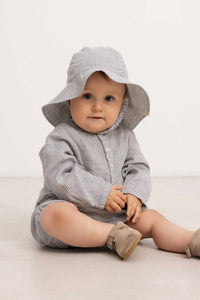 MarMar Copenhagen Pabi Linen Shorts in mini check - kids' shorts - alternate view