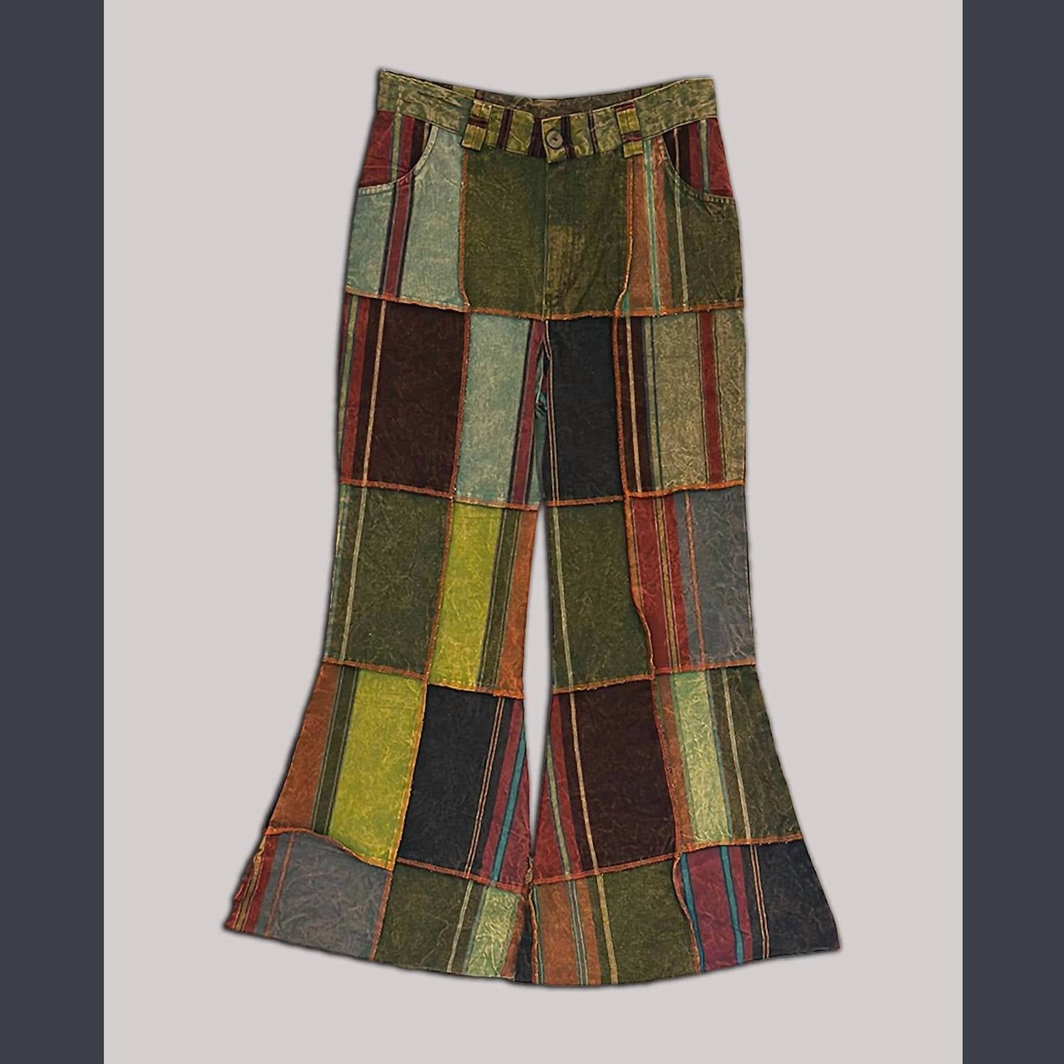 Jayli - Women's Cotton Patchwork Outer Stitching Pants