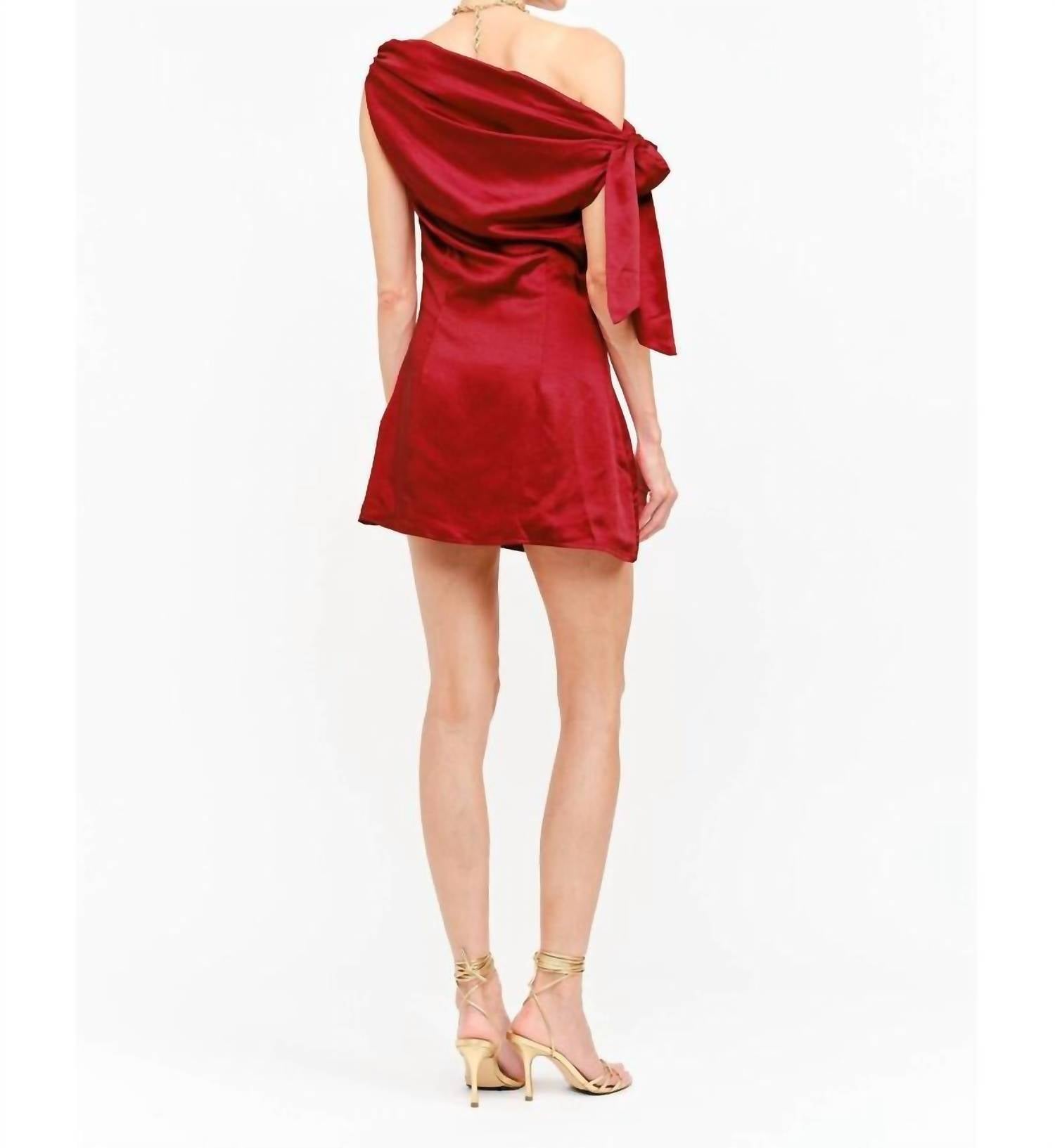 Sofie the Label Topaz Dress in red - women's dress - detail view