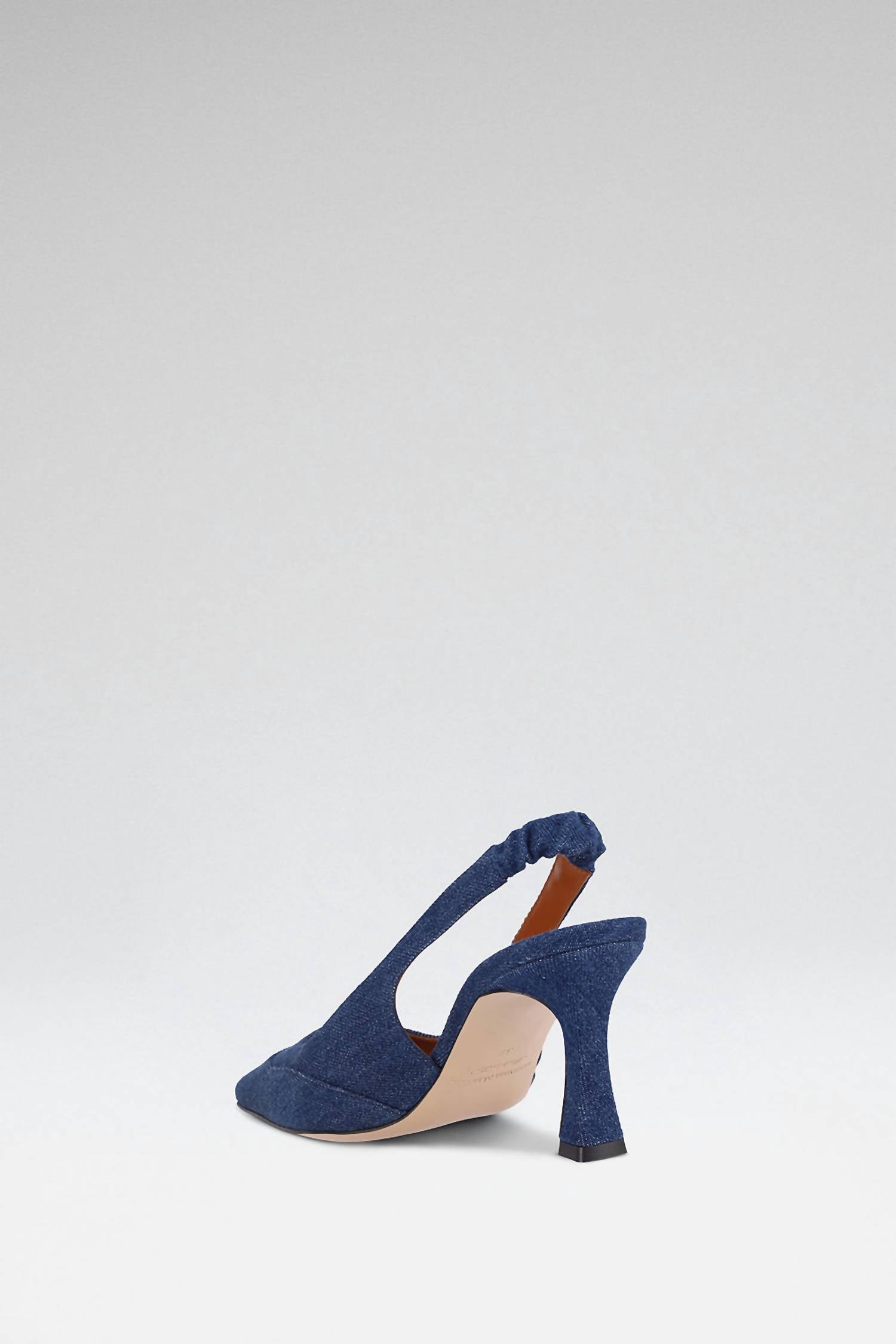 MARYAM AMALKI Women's Cassidy Squared Toe Slingback Pumps in denim - women's heels - alternate view