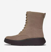 Fitflop - Women's F-mode Leather Lace Up Flatform Ankle Boot