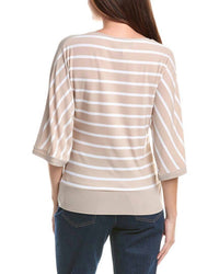 Joseph Ribkoff - Silky Knit Stripe Print Fitted Top
