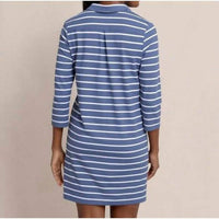 SOUTHERN TIDE Ginny Stripe Performance Dress in light indigo - women's dress - alternate view