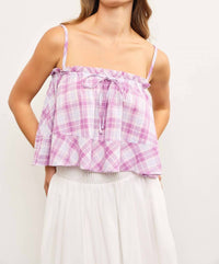 Mustard Seed - Letti Ruffle Edge Tie Front Cami Top