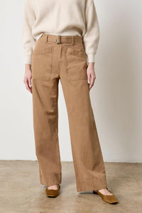 Lilla P Slant Pocket Twill Pant in pecan 1 - women's pants