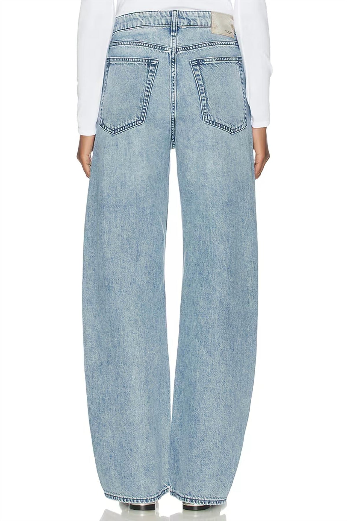Rag & Bone - Featherweight Logan Embellished Wide Jeans